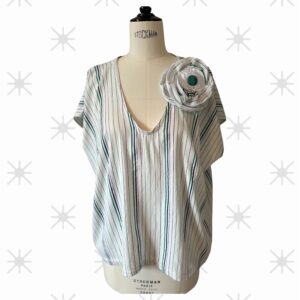Haut coton avec broche "Guyonne"