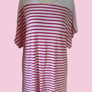 Robe Marinière Rayures Rose Fuchsia