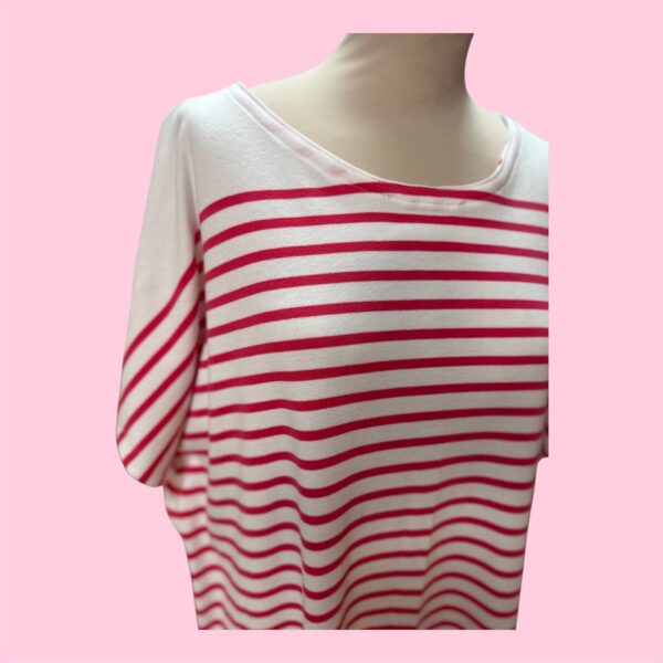 Robe Marinière Rayures Rose Fuchsia – Image 2
