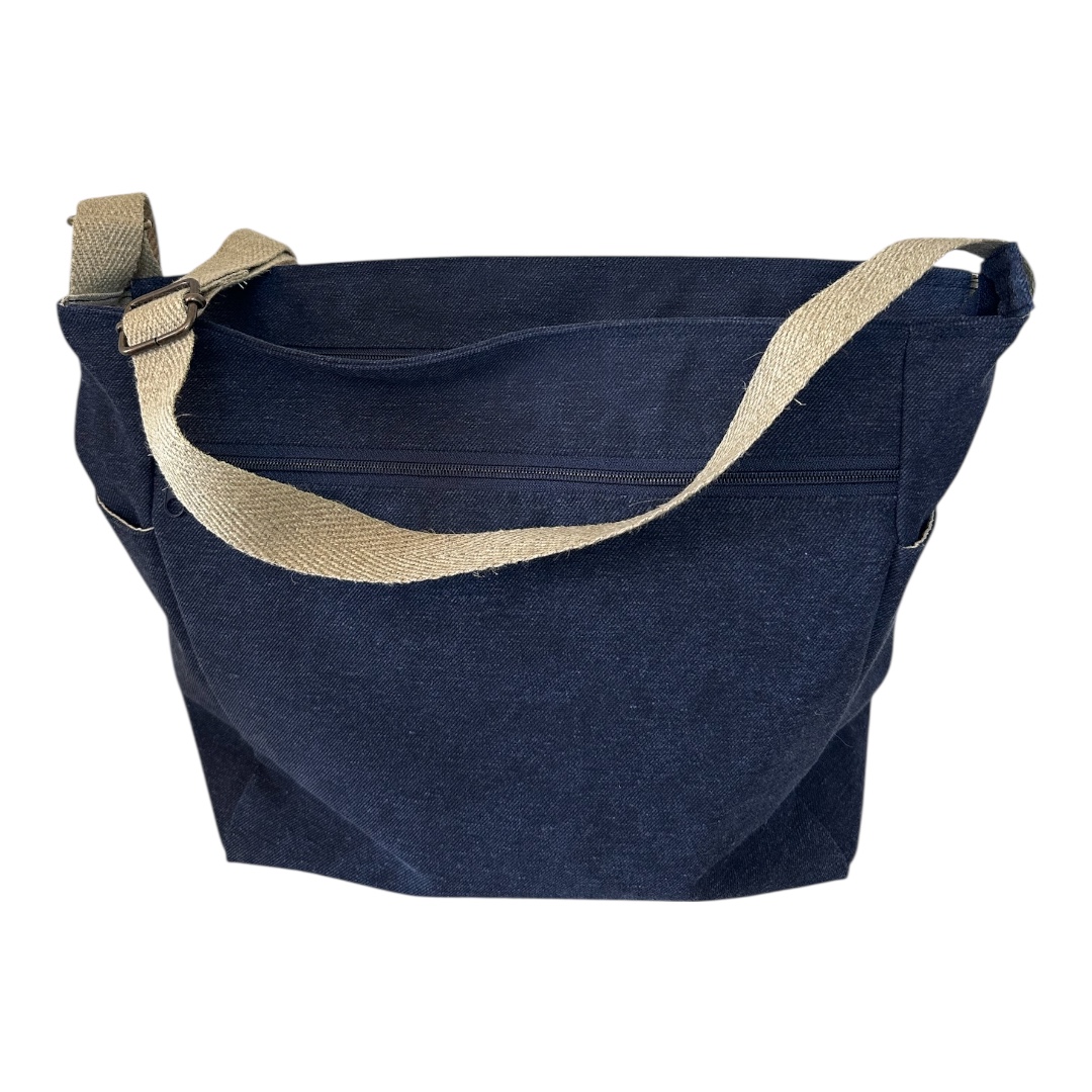 MINSATOO 4 - Sac bandoulière 7 poches "Bleu jeans" – Image 2